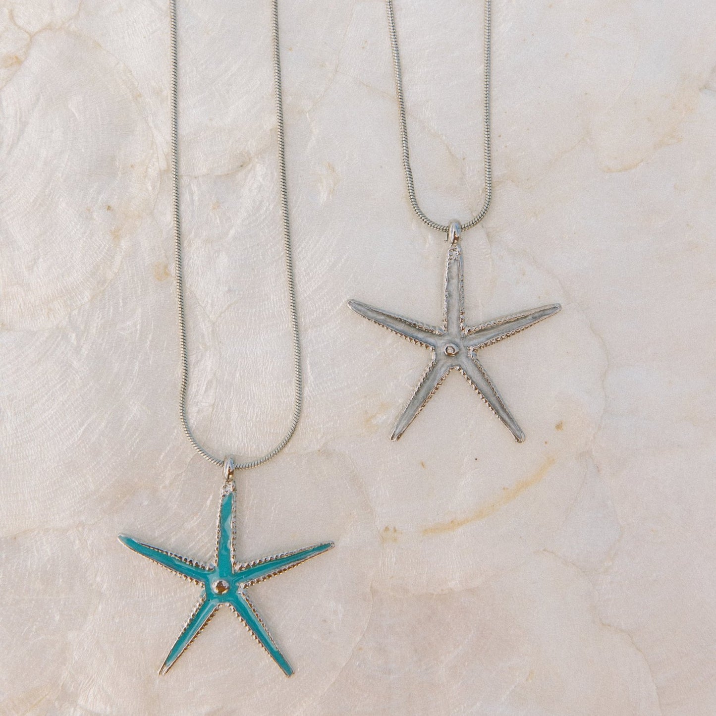 Iridescent Starfish Necklace