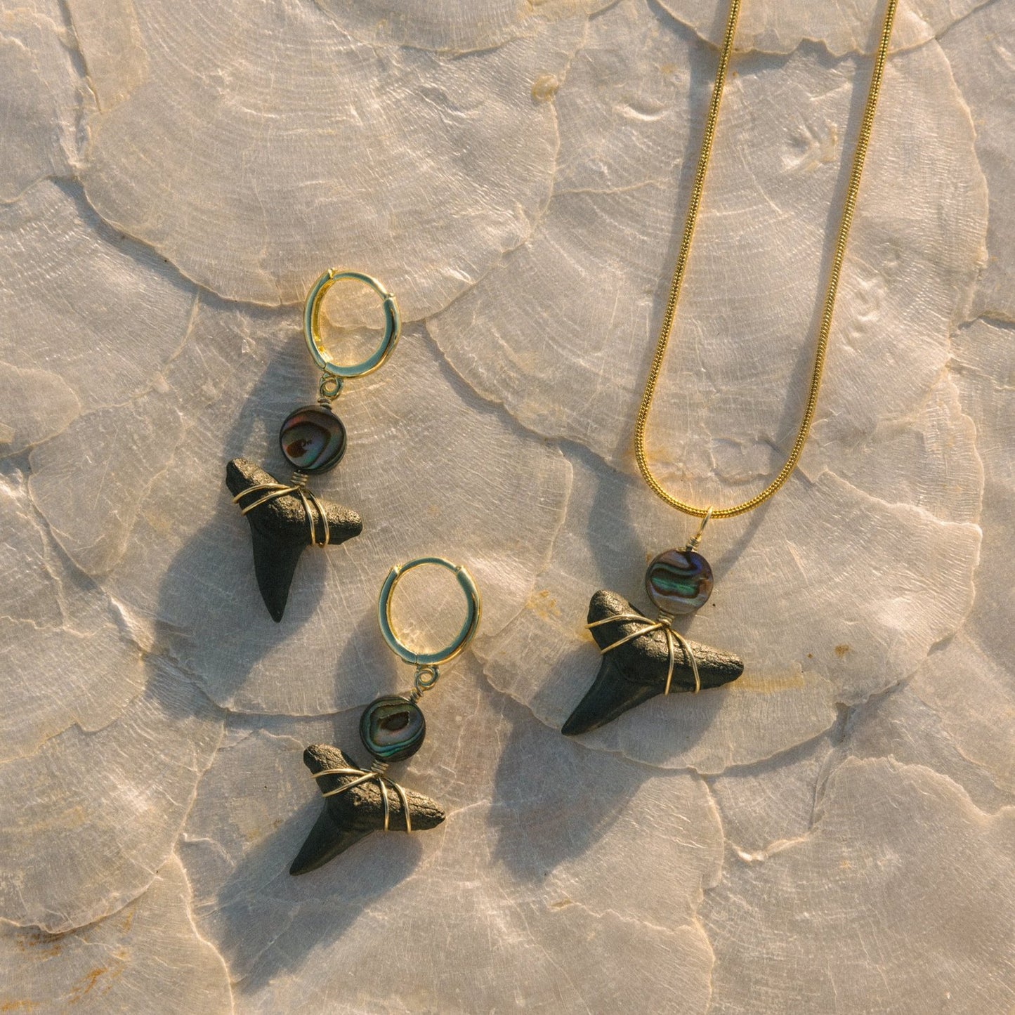 Abalone Shark Tooth Necklace