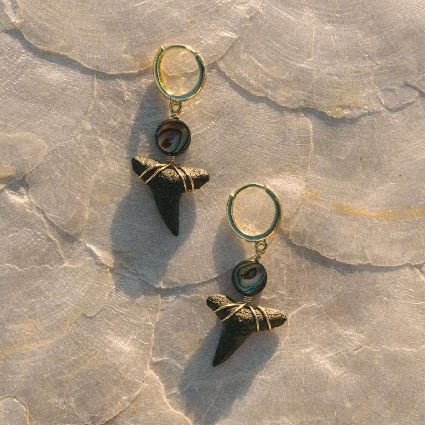 Abalone Shark Tooth Baby Hoops