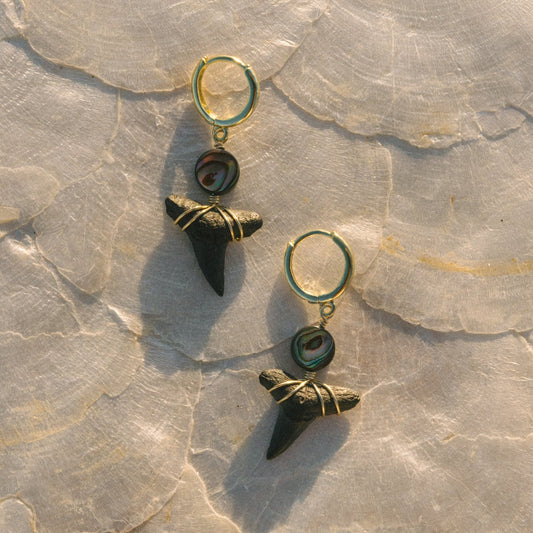 Abalone Shark Tooth Baby Hoops