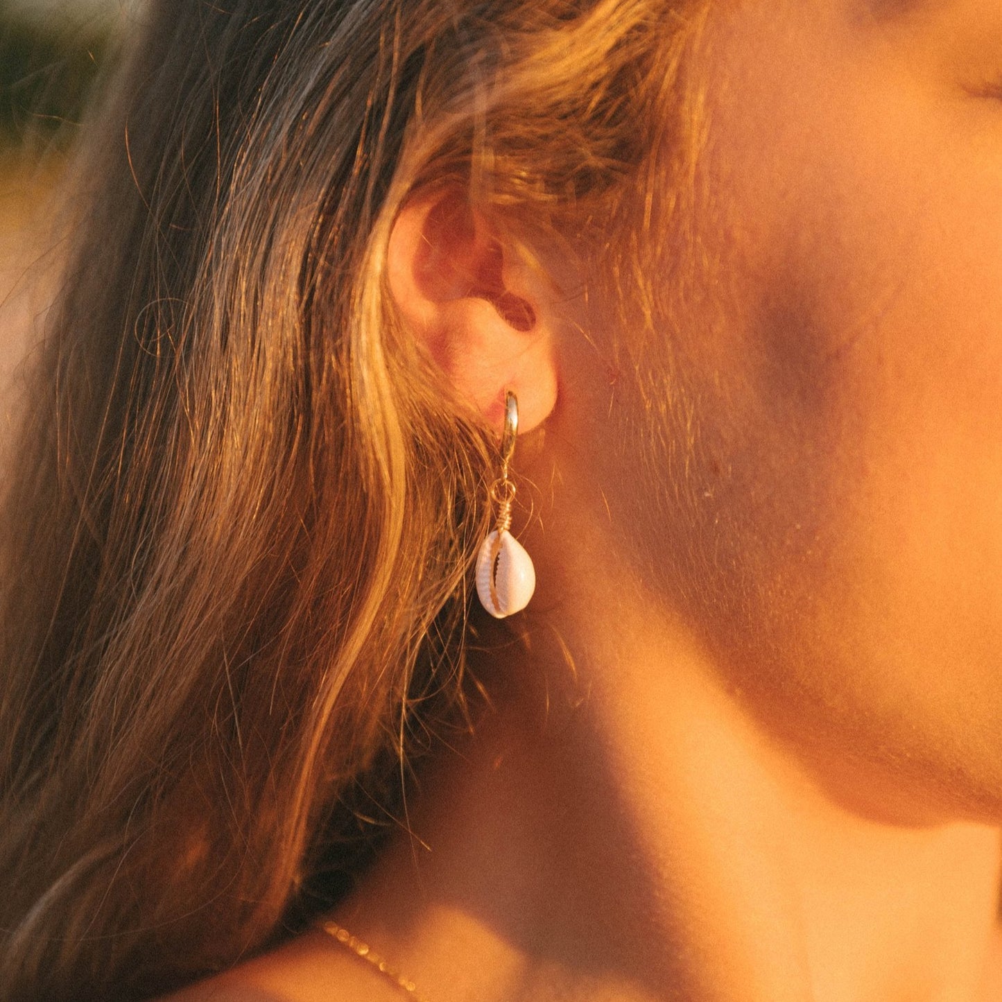 Puka Shell Baby Hoops