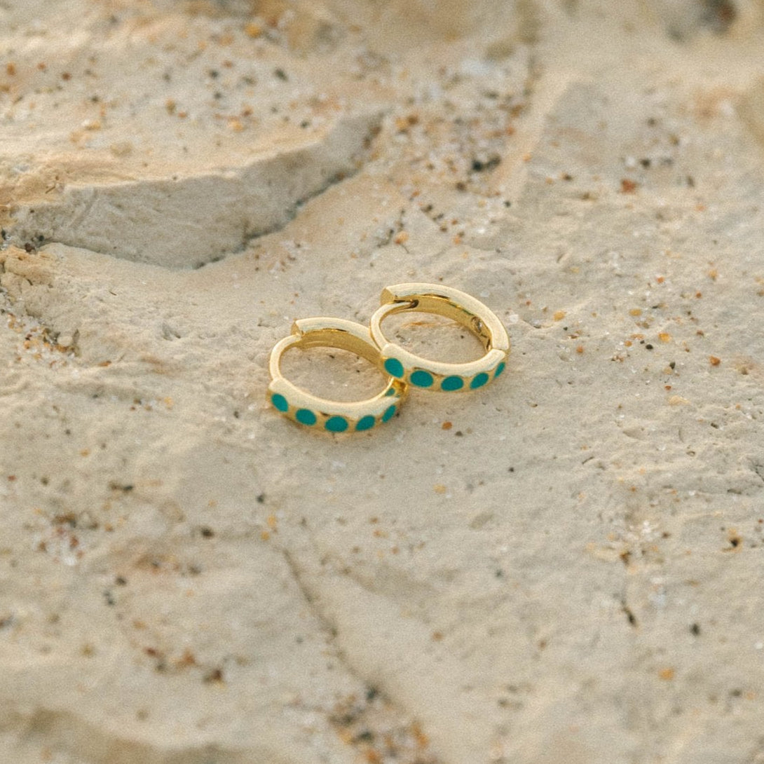 Turquoise Hoops