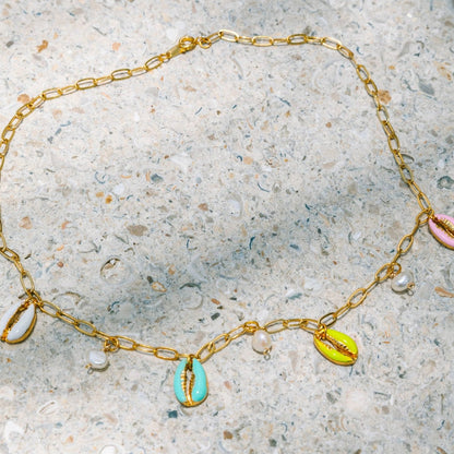 Puka Shell Charm Necklace