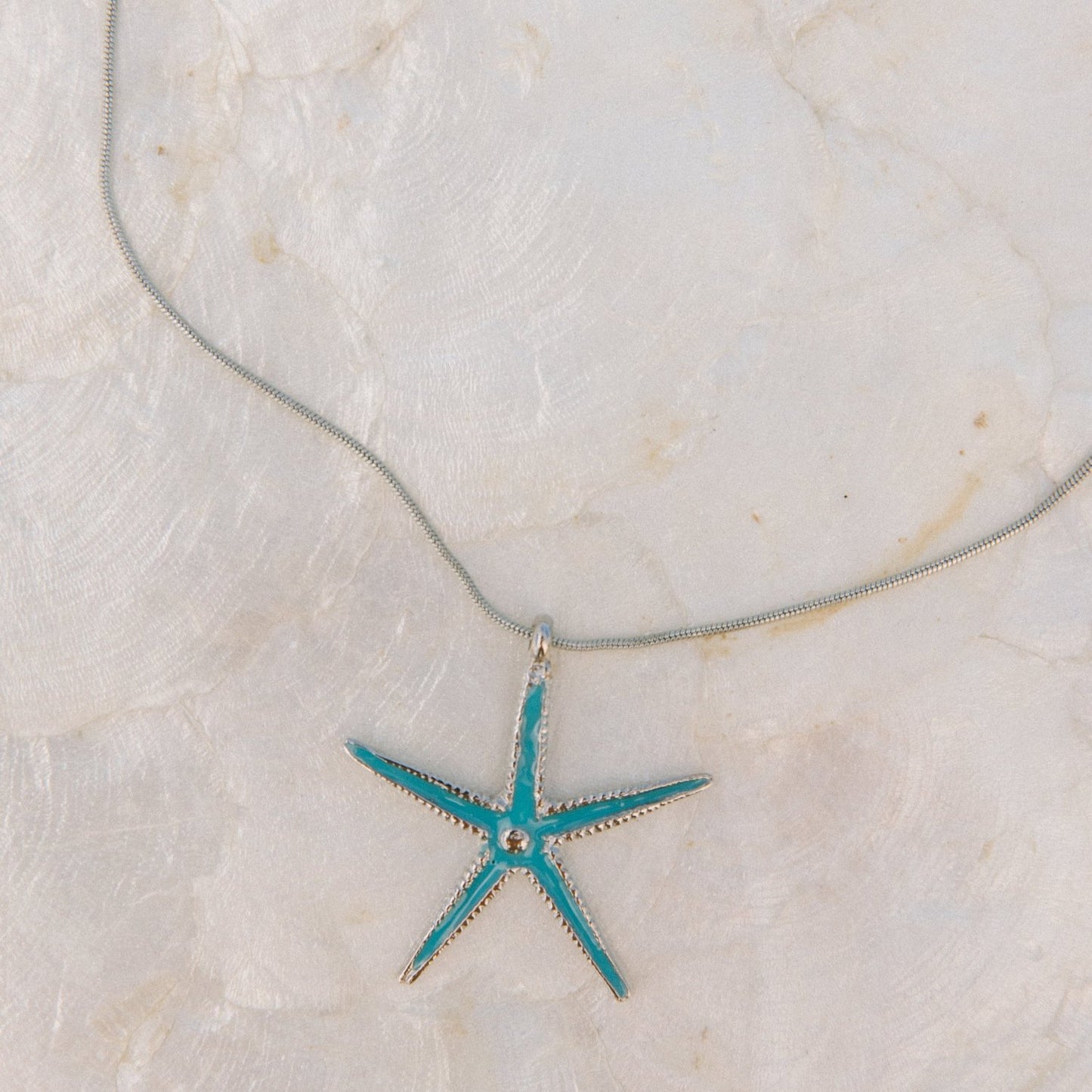 Iridescent Starfish Necklace