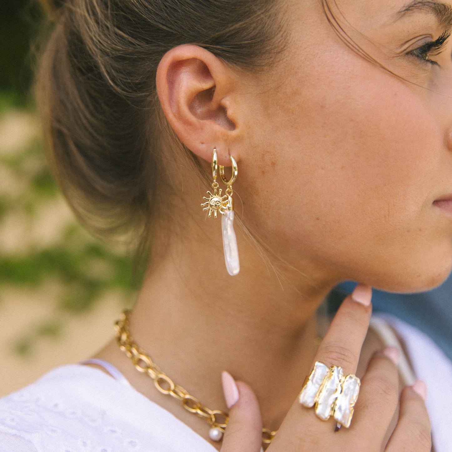 Natural Pearl Earrings