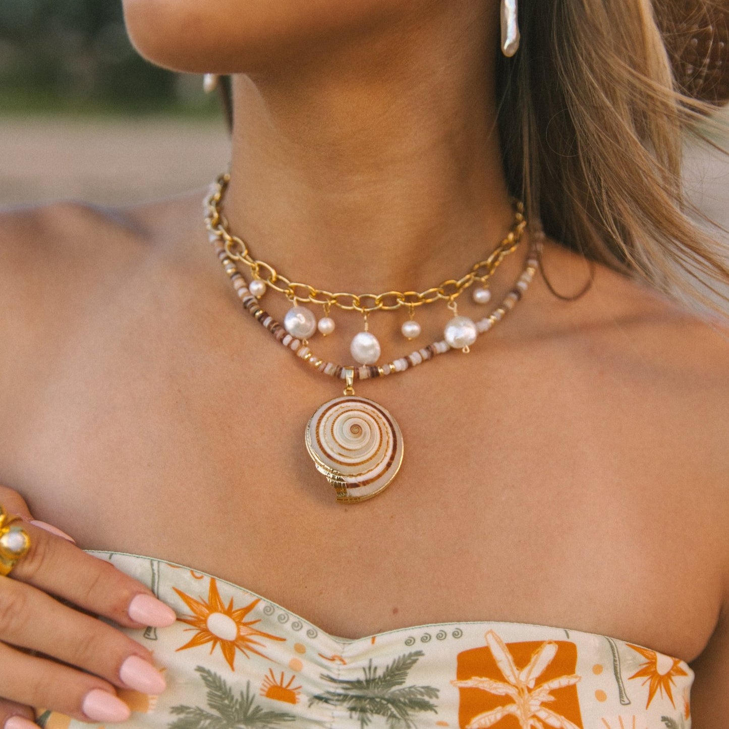 Sundial Shell Necklace