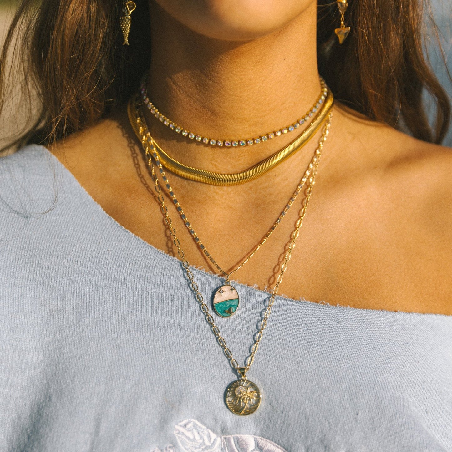 Champagne Tennis Necklace