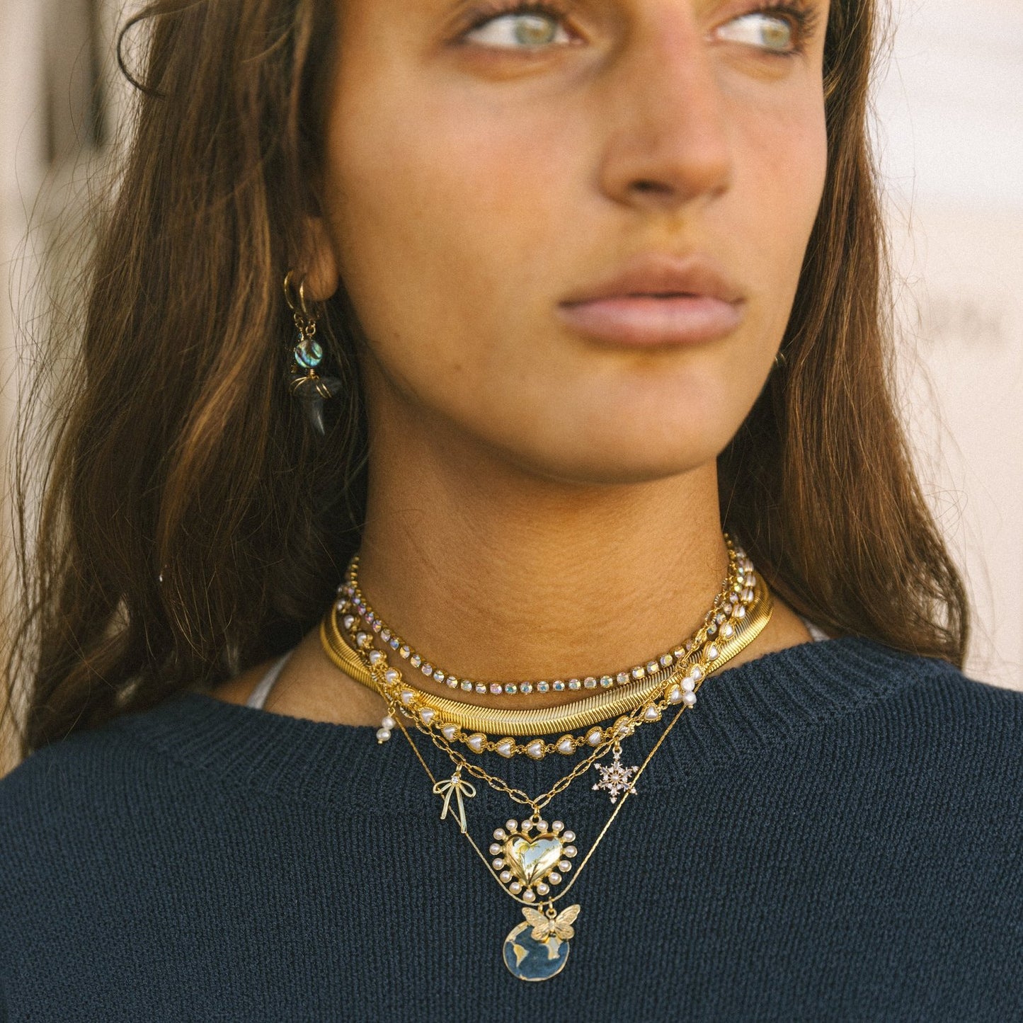 Abalone Shark Tooth Baby Hoops