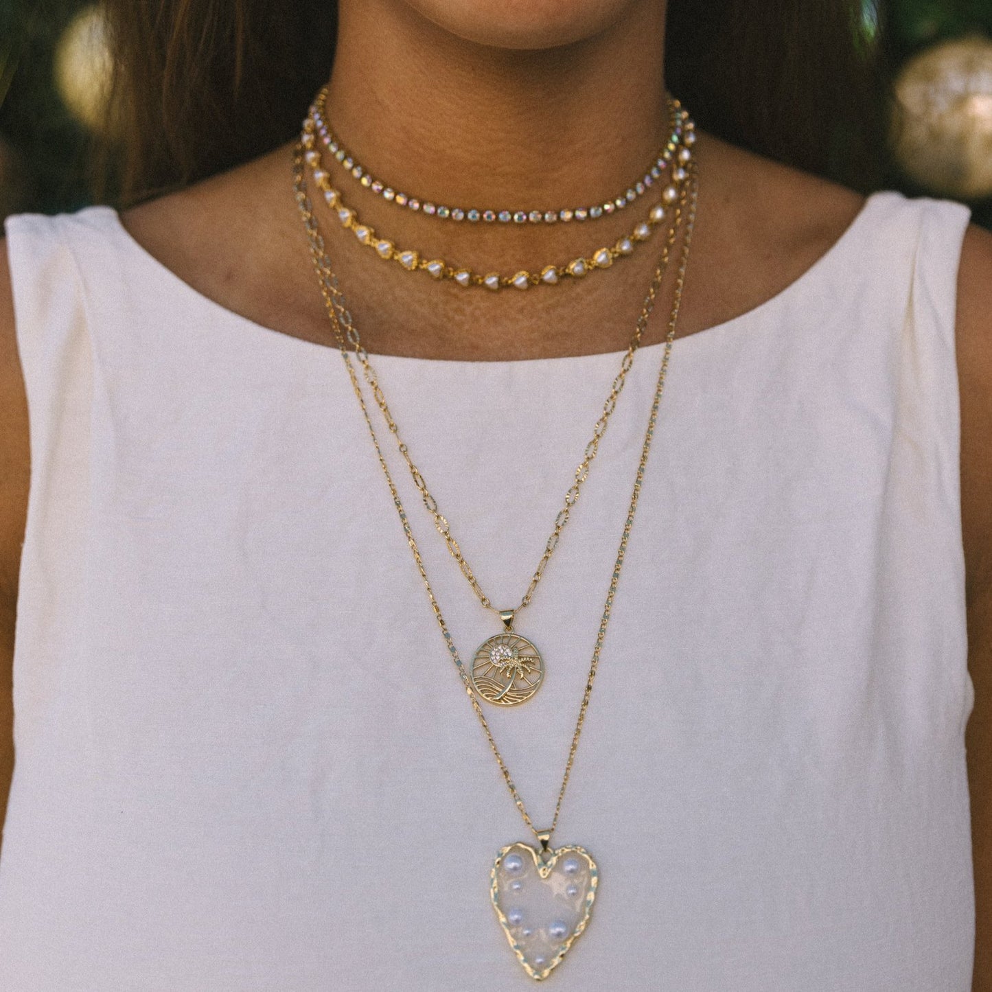 Champagne Tennis Necklace