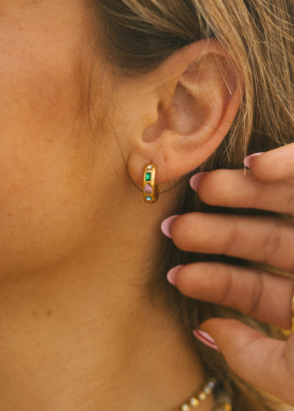 Harlequin Gemstone Baby Hoops
