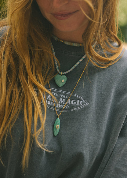 Amazonite Heart Necklace
