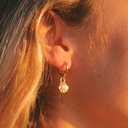 Seashell Baby Hoops