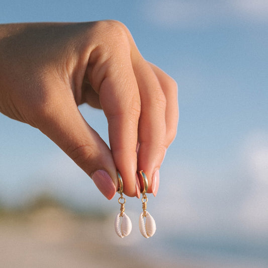 Puka Shell Baby Hoops