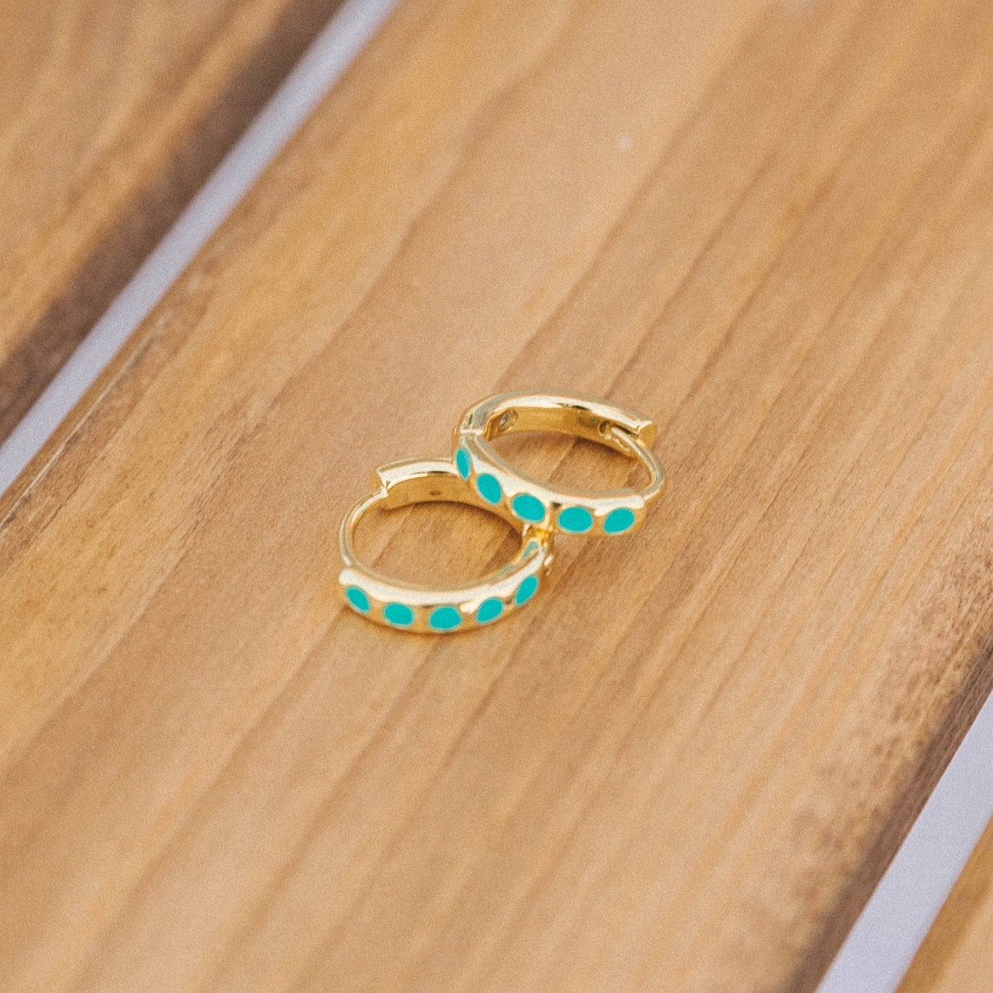 Turquoise Hoops
