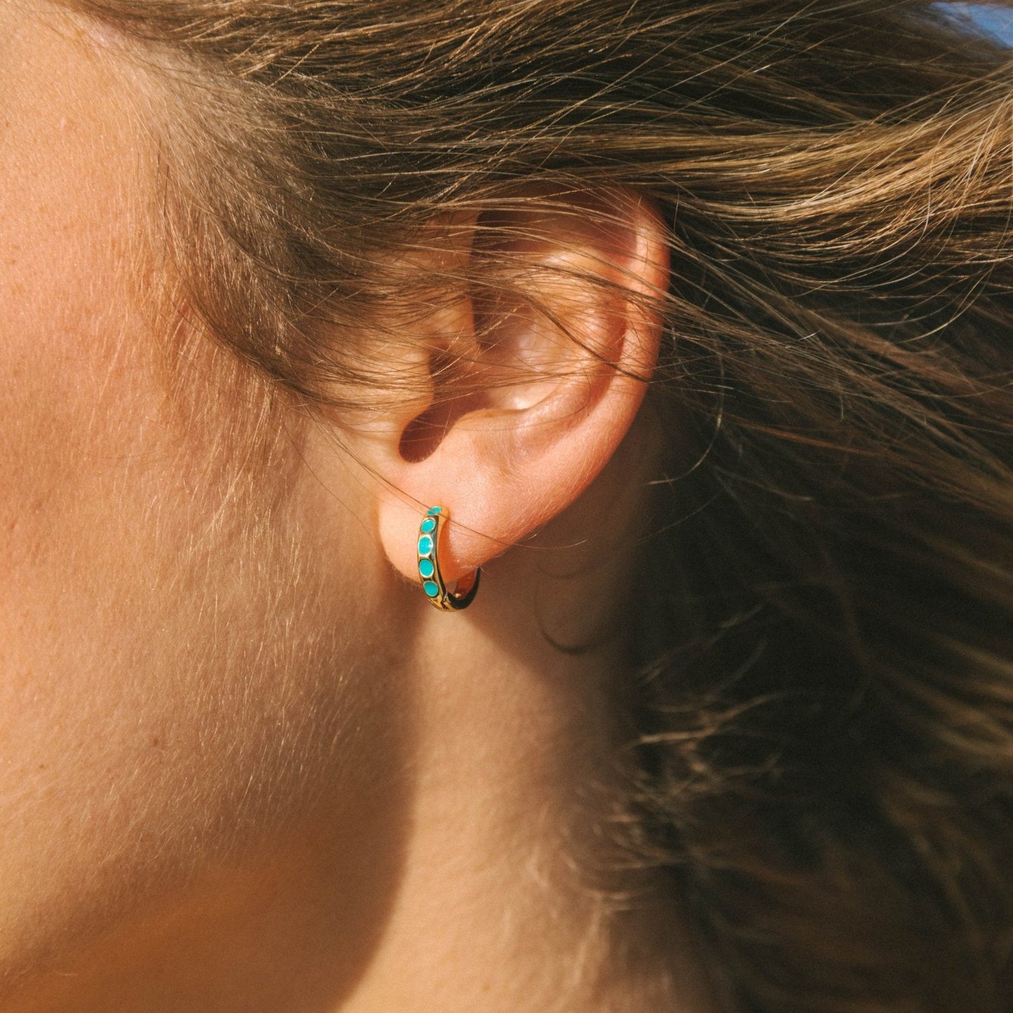 Turquoise Hoops